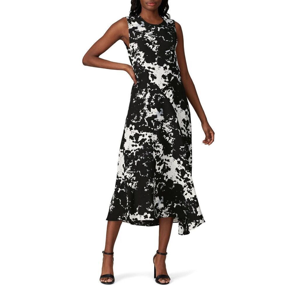 Victor Alfaro Collective Women's XS Galaxy Printed Midi Dress Black/White